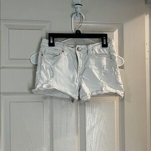 Joe's Jeans White Distressed Jean Shorts